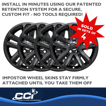 Coast To Coast Wheel Cover 18 Inch 5 Spoke Gloss Black Set Of 4