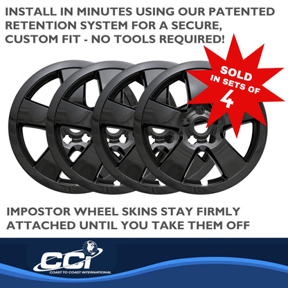 Coast To Coast Wheel Cover 16 Inch 5 Spoke Gloss Black Set Of 4