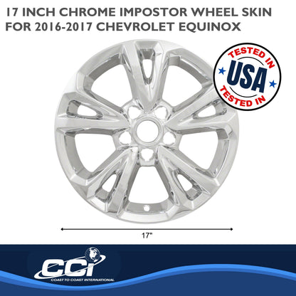Coast To Coast Wheel Cover 17 Inch 5 V Spoke Chrome Set Of 4