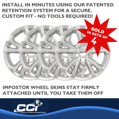 Coast To Coast Wheel Cover 17 Inch 5 V Spoke Chrome Set Of 4