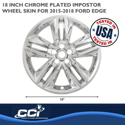 Coast To Coast Wheel Cover 18 Inch 5 Double Spoke Chrome Set Of 4