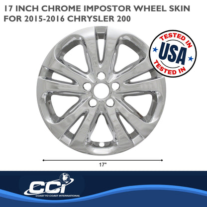 Coast To Coast Wheel Cover 17 Inch 5 Double Spoke Chrome Set Of 4