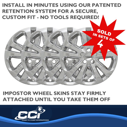Coast To Coast Wheel Cover 17 Inch 5 Double Spoke Chrome Set Of 4