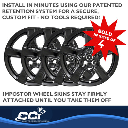 Coast To Coast Wheel Cover 18 Inch 5 Spoke Gloss Black Set Of 4