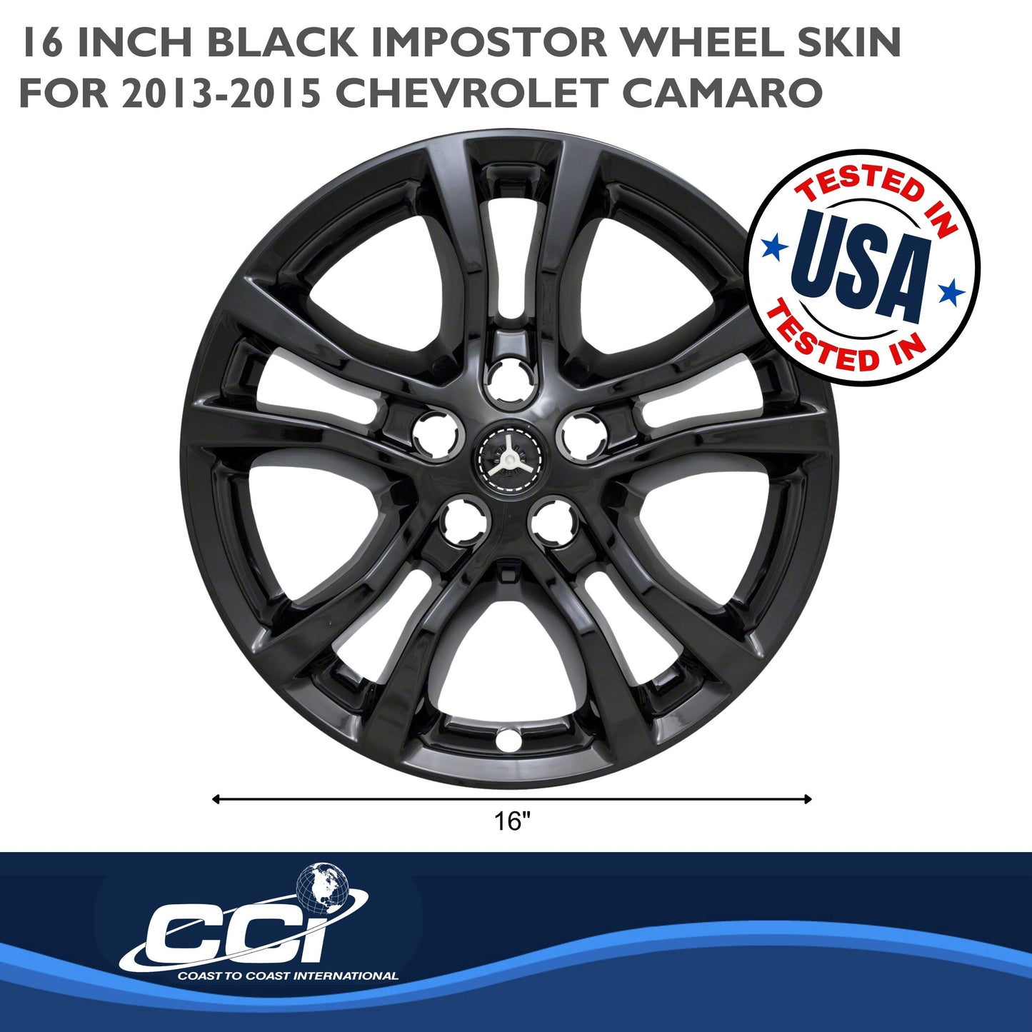 Coast To Coast Wheel Cover 18 Inch 10 Spoke Gloss Black Set Of 4