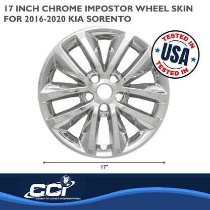 Coast To Coast Wheel Cover 17 Inch 10 Spoke Chrome Set Of 4