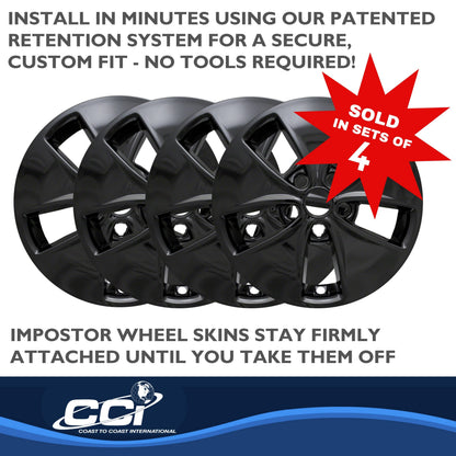 Coast To Coast Wheel Cover 16 Inch 5 Spoke Gloss Black Set Of 4