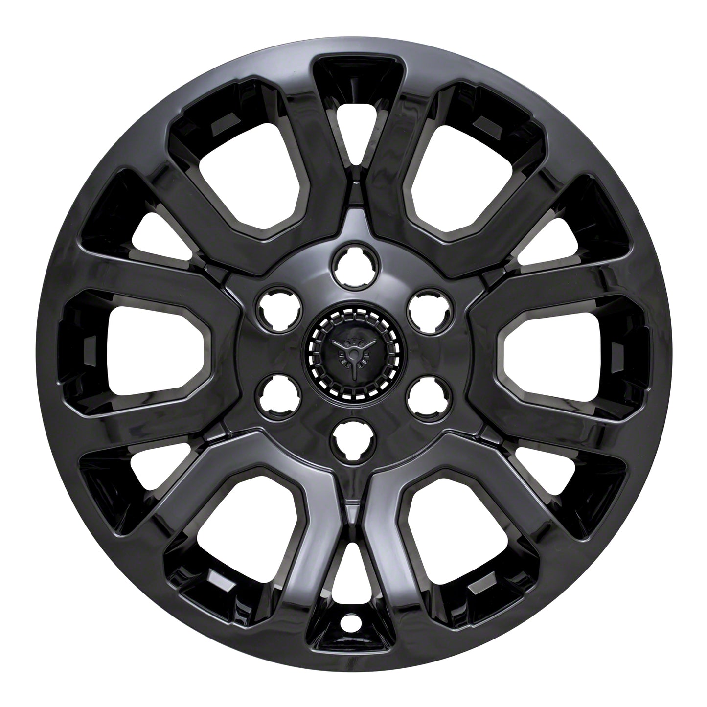 Coast To Coast Wheel Cover 18 Inch 6 Spoke Gloss Black Set Of 4