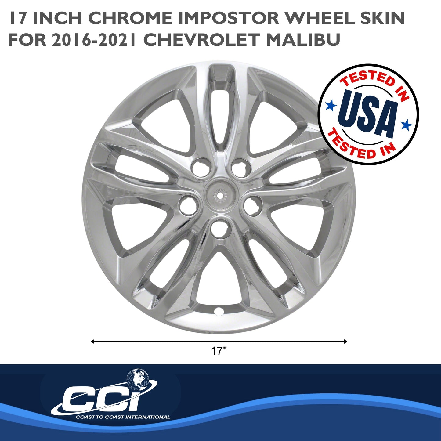 Coast To Coast Wheel Cover 17 Inch 10 Spoke Chrome Set Of 4