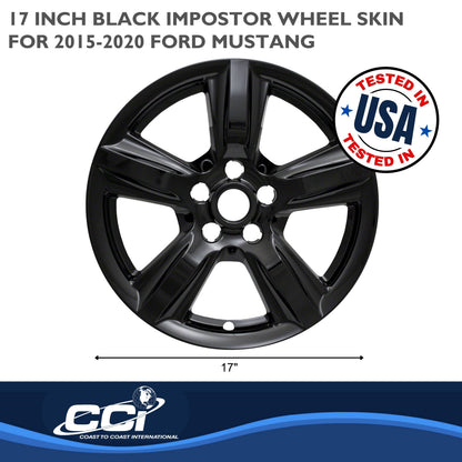 Coast To Coast Wheel Cover 17 Inch 5 Spoke Gloss Black Set Of 4