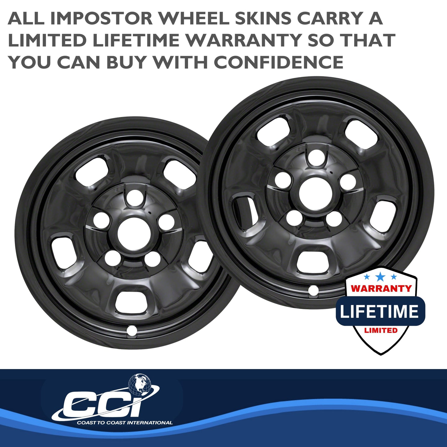 Coast To Coast Wheel Cover 17 Inch 5 Spoke Gloss Black Set Of 4