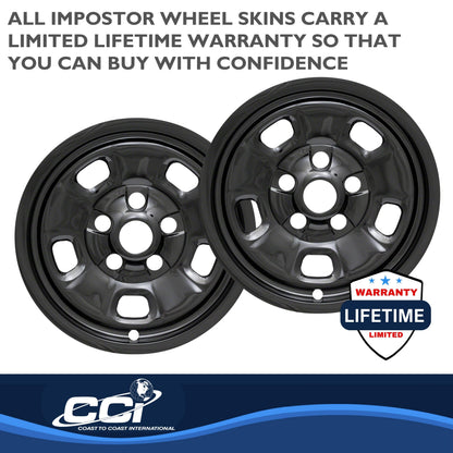 Coast To Coast Wheel Cover 17 Inch 5 Spoke Gloss Black Set Of 4