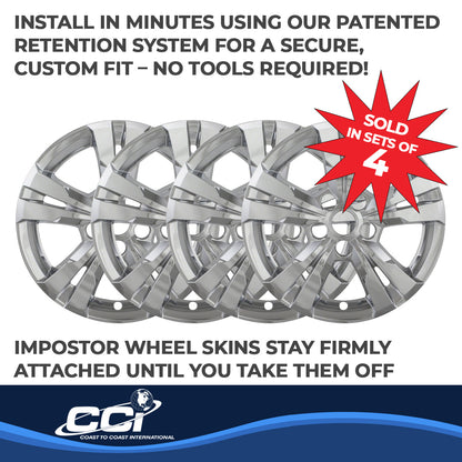 Coast To Coast Wheel Cover 17 Inch 5 Spoke Chrome Set Of 4