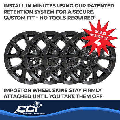 Coast To Coast Wheel Cover 17 Inch 10 Vent Black Set Of 4