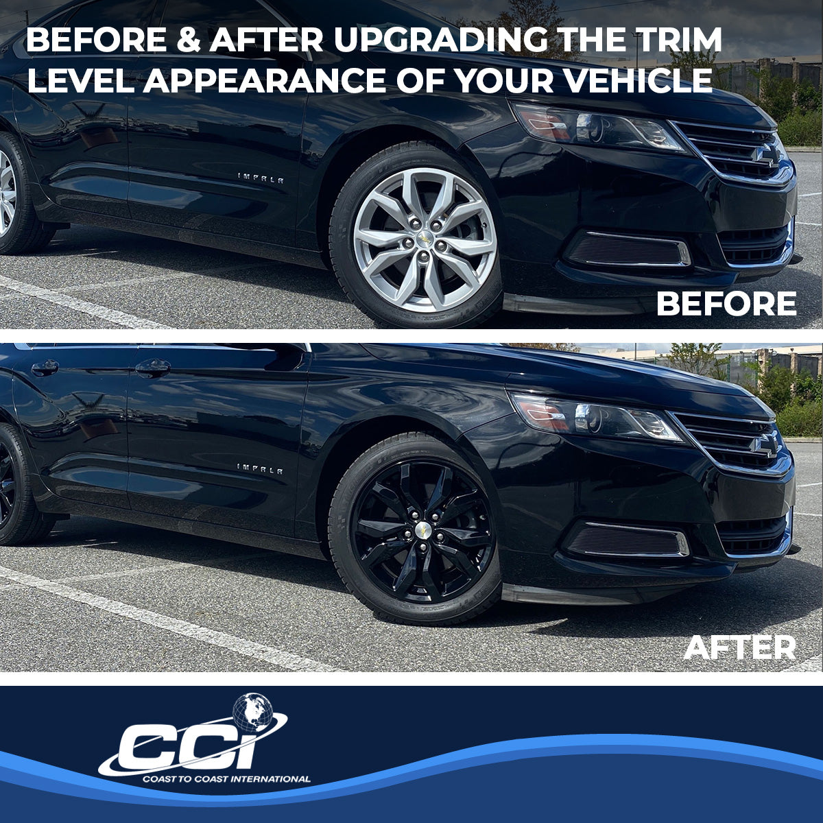 Coast To Coast Wheel Cover 18 Inch 10 Spoke Gloss Black Set Of 4