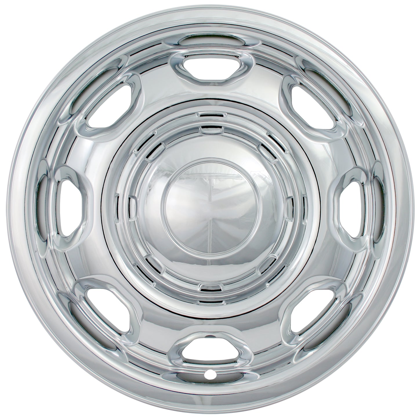 Coast To Coast Wheel Cover 17 Inch 8 Slot Chrome Set Of 4 Steel