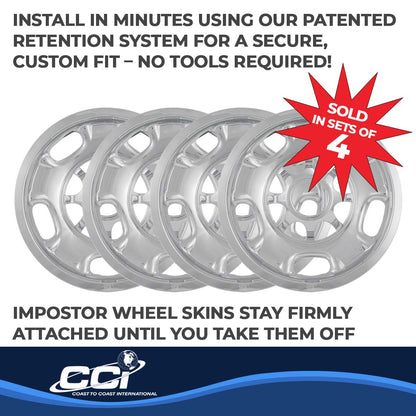 Coast To Coast Wheel Cover 17 Inch 5 Spoke Chrome Set Of 4 For 8095