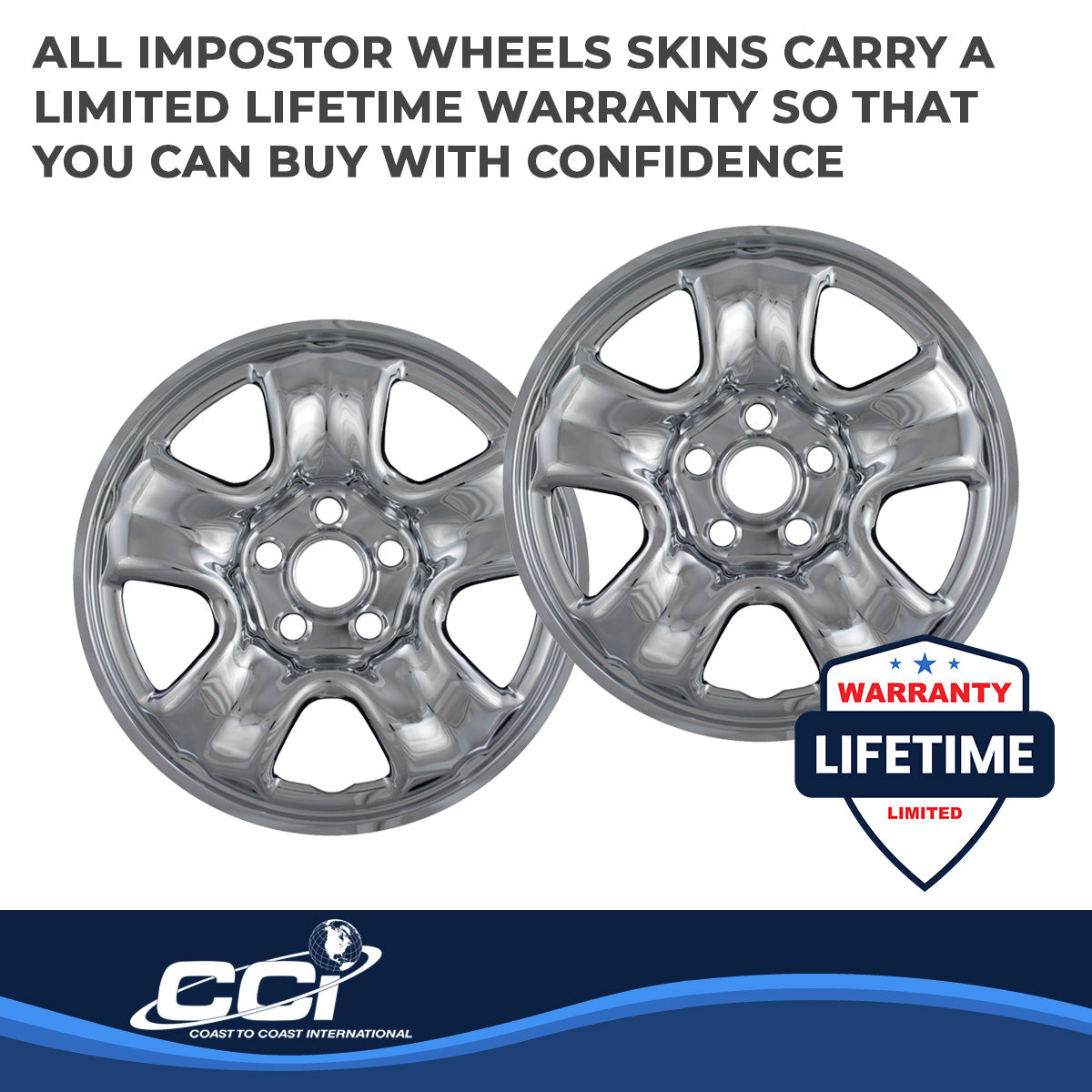 Coast To Coast Wheel Cover 16 Inch 5 Spoke Chrome Set Of 4 Steel