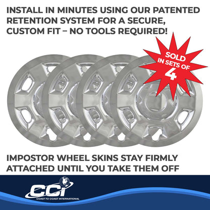 Coast To Coast Wheel Cover 16 Inch 6 Vent Chrome Set Of 4 Steel