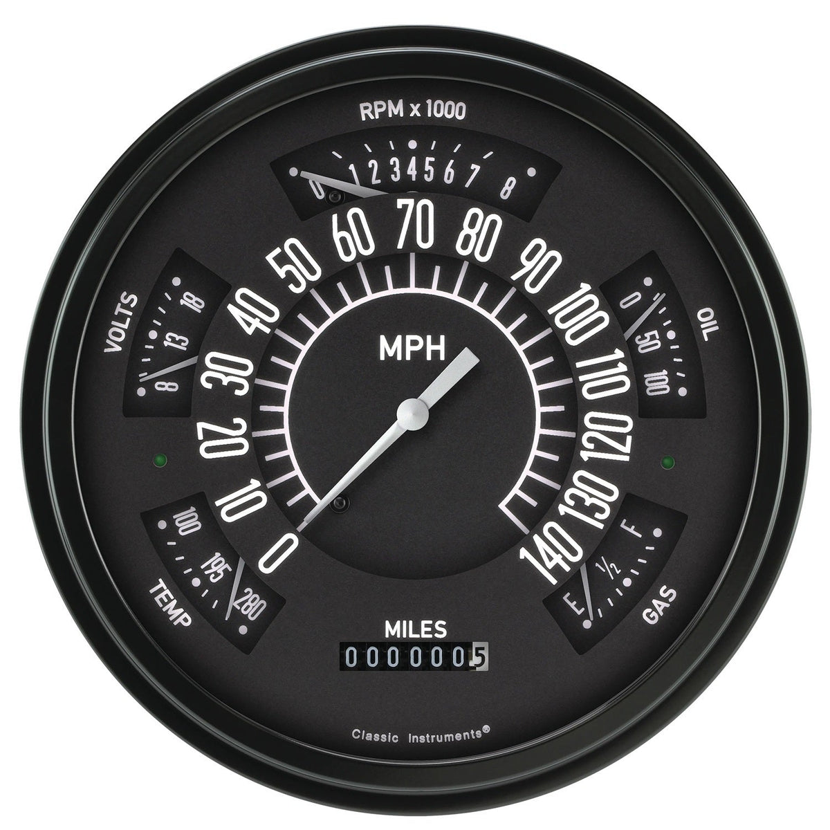 6 in 1 Gauge Set Black Face - FB66B