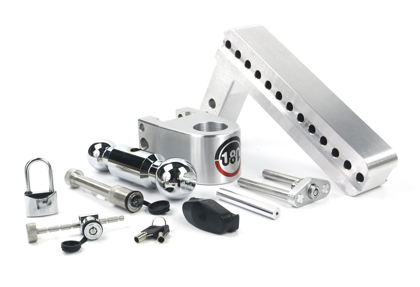 180 Hitch Chrome Ball 10" Drop Hitch With 2" Shank- Keyed Alike WS05 WS11 WS12Included