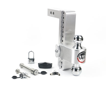 180 Hitch Chrome Ball 10" Drop Hitch With 2" Shank- Keyed Alike WS05 WS11 WS12Included