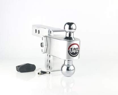 180 Hitch Chrome Ball 4" Drop Hitch With 2" Shank