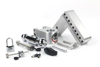 180 Hitch Chrome  Ball 6" Drop Hitch With 2.5" Shank Keyed Alike WS05 WS11 WS12 Included