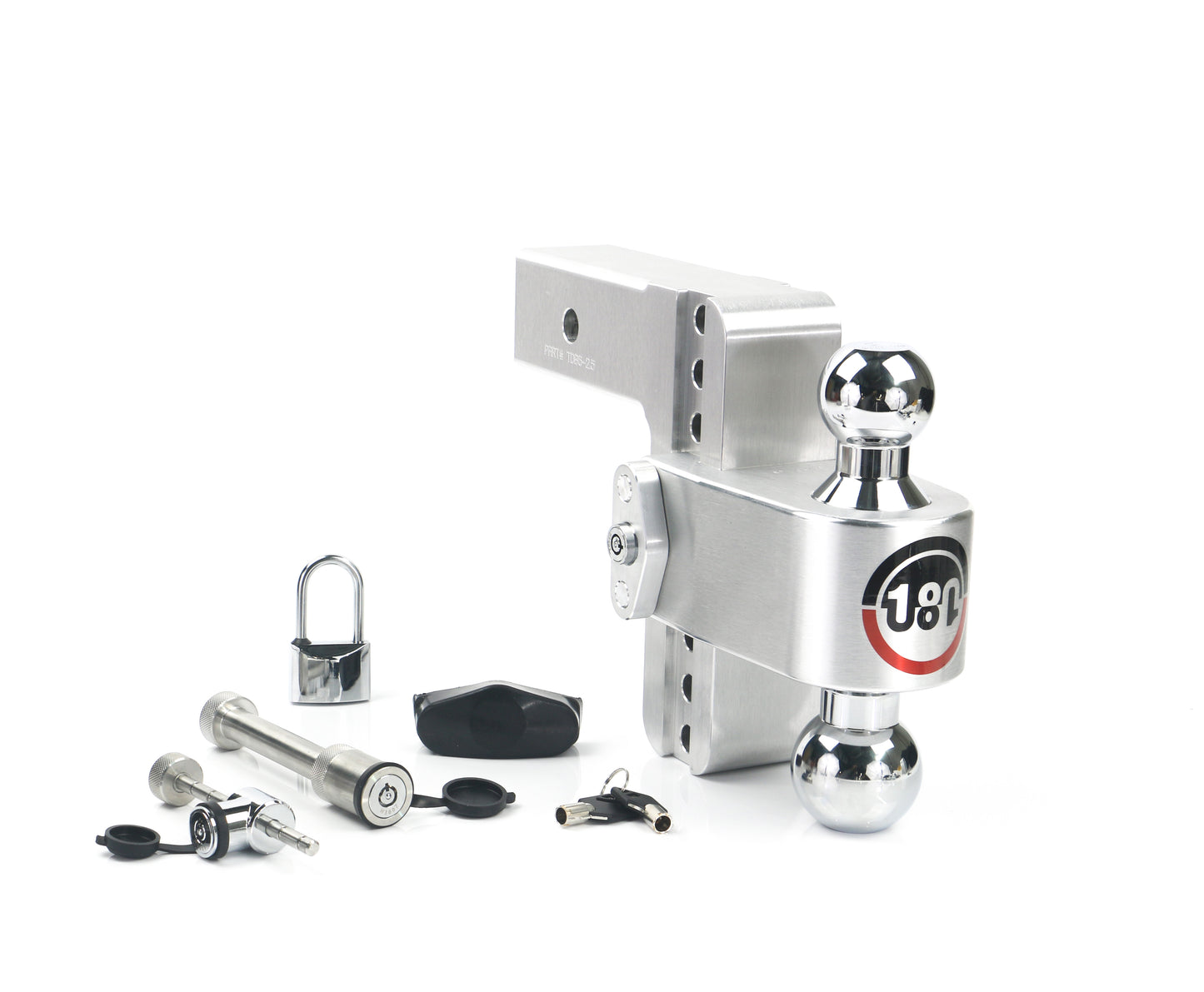 180 Hitch Chrome  Ball 6" Drop Hitch With 2.5" Shank Keyed Alike WS05 WS11 WS12 Included