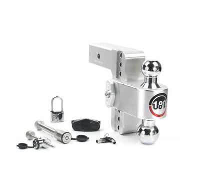 180 Hitch Chrome  Ball 6" Drop Hitch With 2.5" Shank Keyed Alike WS05 WS11 WS12 Included
