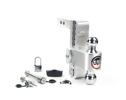 180 Hitch Chrome Ball 8" Drop Hitch With 2" Shank Keyed Alike WS05 WS11 WS12 Included