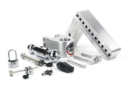 180 Hitch Chrome Ball 8" Drop Hitch With 2.5" Shank Keyed Alike WS05 WS11 WS12 Included