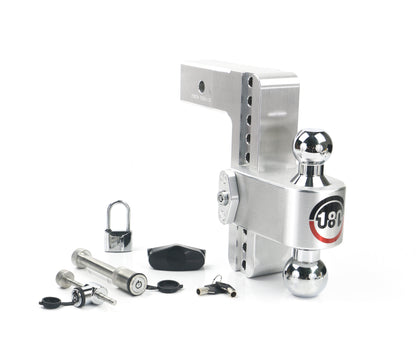 180 Hitch Chrome Ball 8" Drop Hitch With 2.5" Shank Keyed Alike WS05 WS11 WS12 Included
