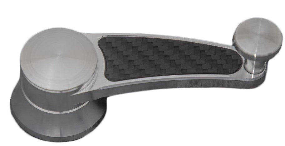 Quarter Window Crank; 1970-74 MOPAR; Carbon Fiber; Polished