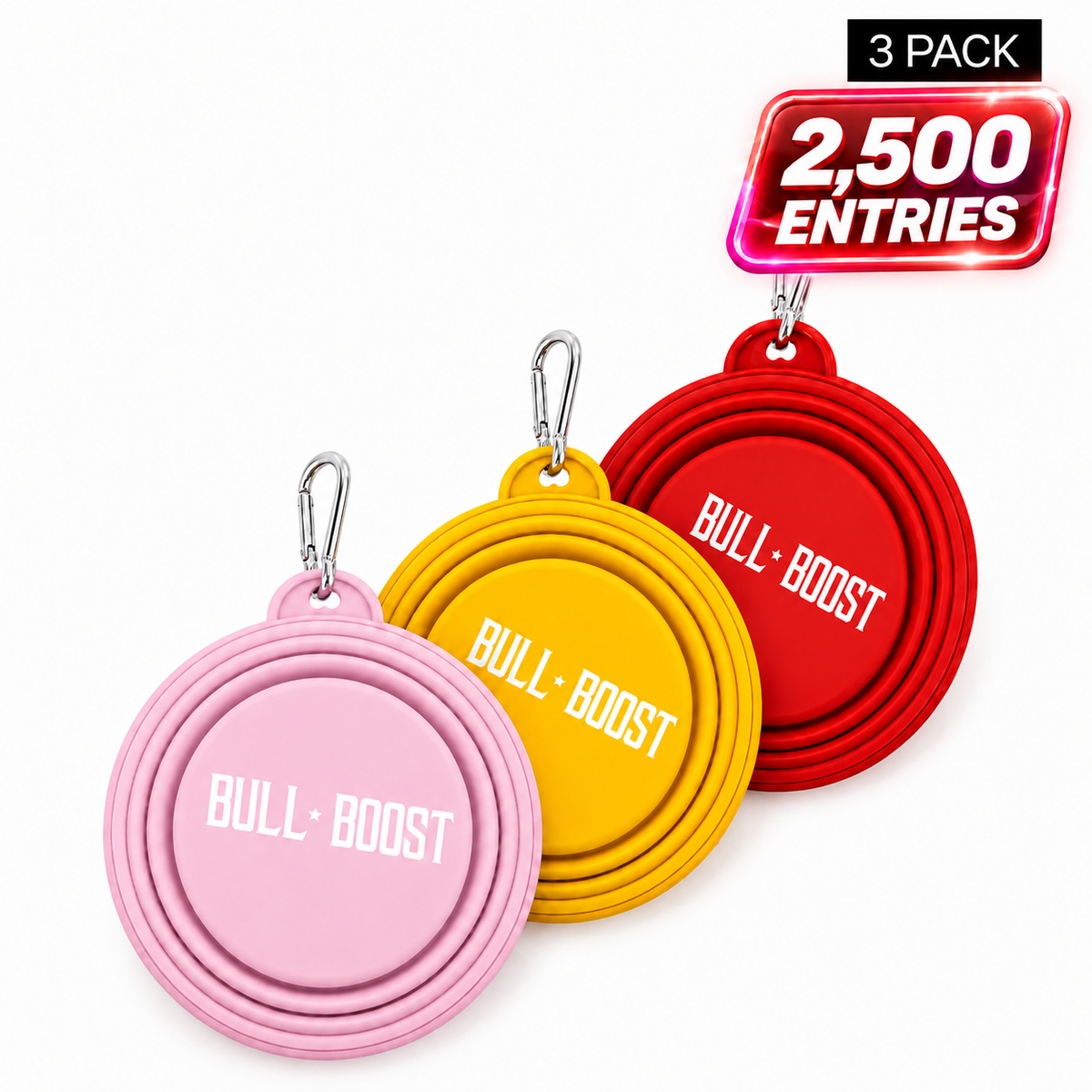 BBP® BPA Free Portable Dog Travel Bowl (3 Pack) 2500 ENTRIES
