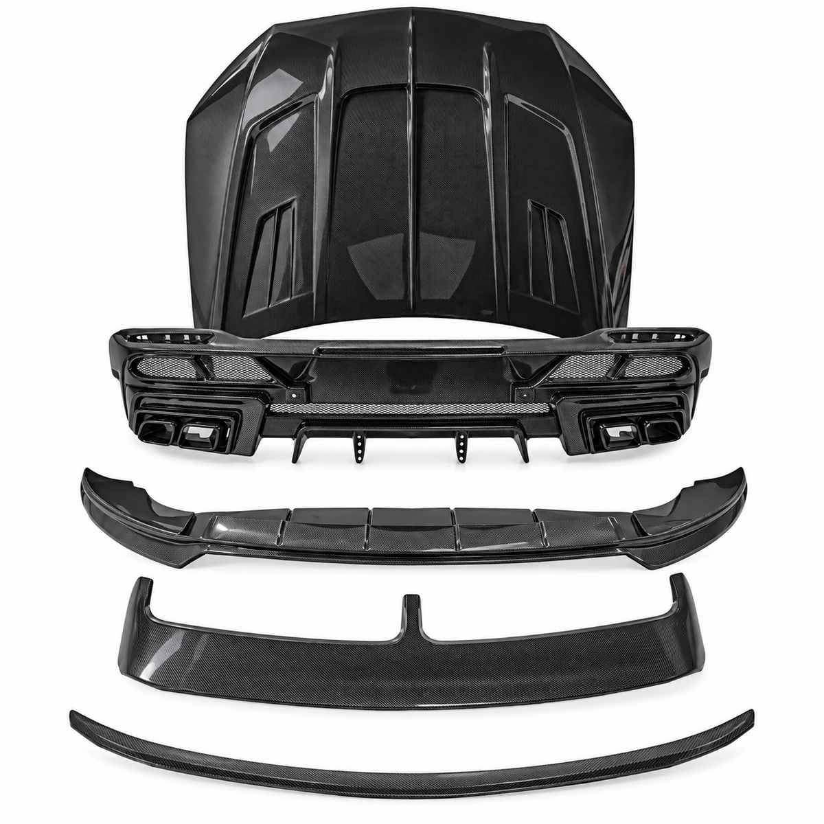 4PC LD Style Carbon Fiber Aerodynamic Body Kit for Mercedes GLE Coupe