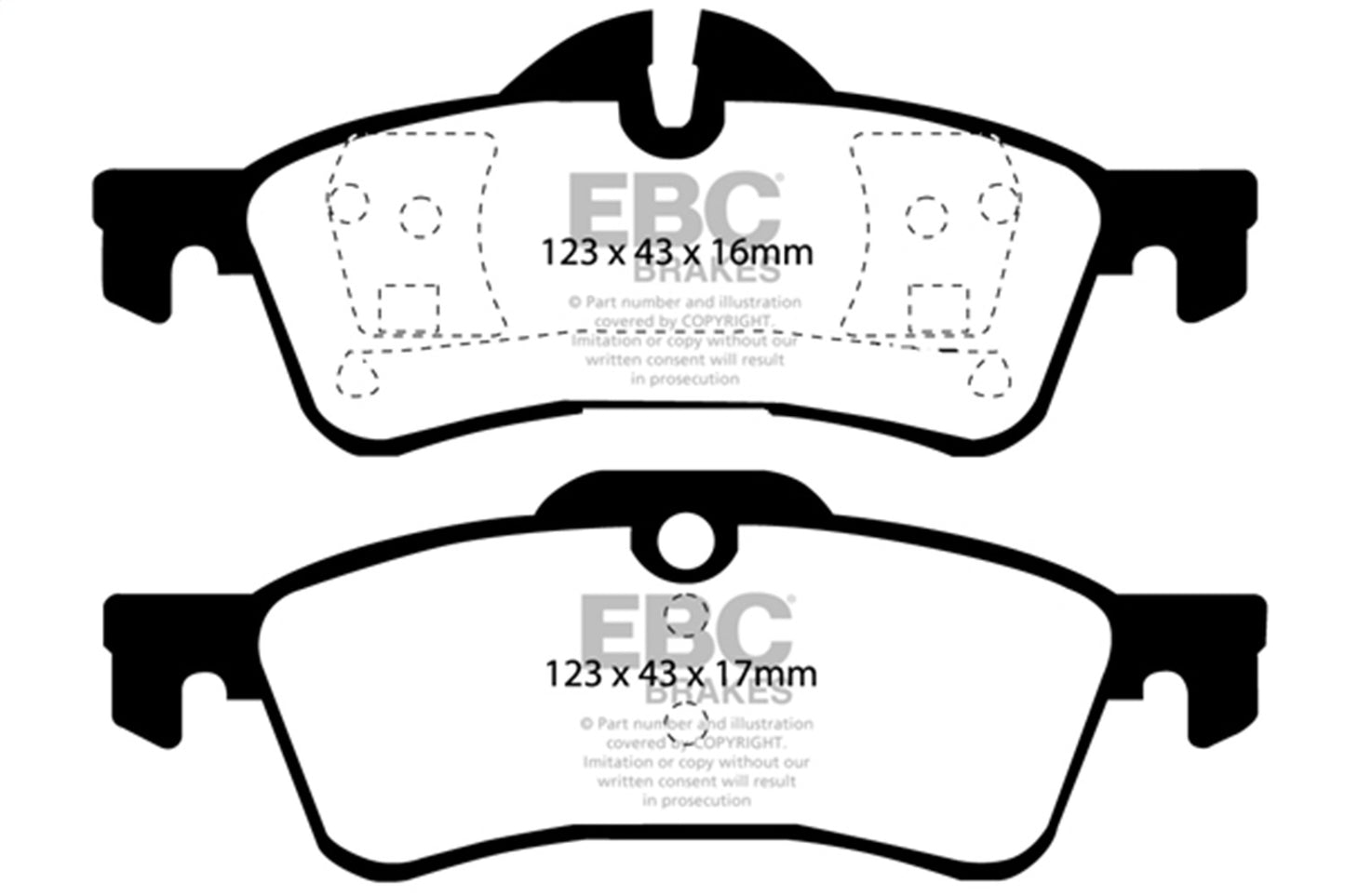 EBC Brakes - Ultimax OEM Replacement Brake Pads - UD1060