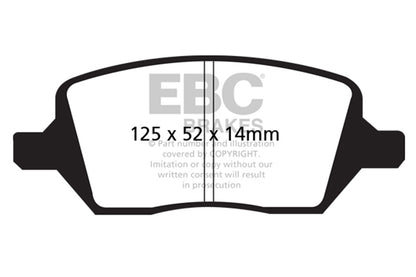 EBC Brakes - Ultimax OEM Replacement Brake Pads - UD1093