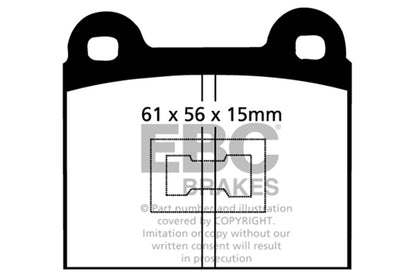 EBC Brakes - Ultimax OEM Replacement Brake Pads - UD096