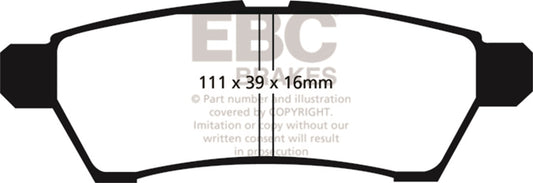 EBC Brakes - Ultimax OEM Replacement Brake Pads - UD1100
