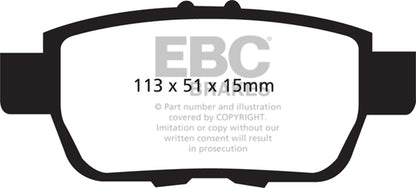 EBC Brakes - Ultimax OEM Replacement Brake Pads - UD1103