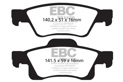 EBC Brakes - S9 Kits Yellowstuff And USR Rotors - S9KR1154