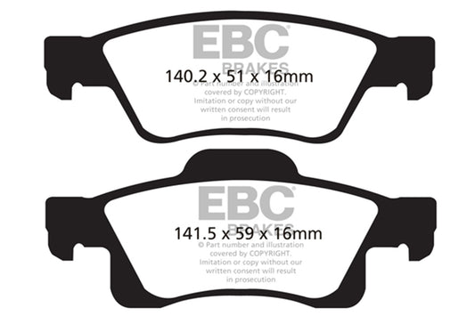 EBC Brakes - S9 Kits Yellowstuff And USR Rotors - S9KR1154