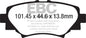 EBC Brakes - S9 Kits Yellowstuff And USR Rotors - S9KR1549