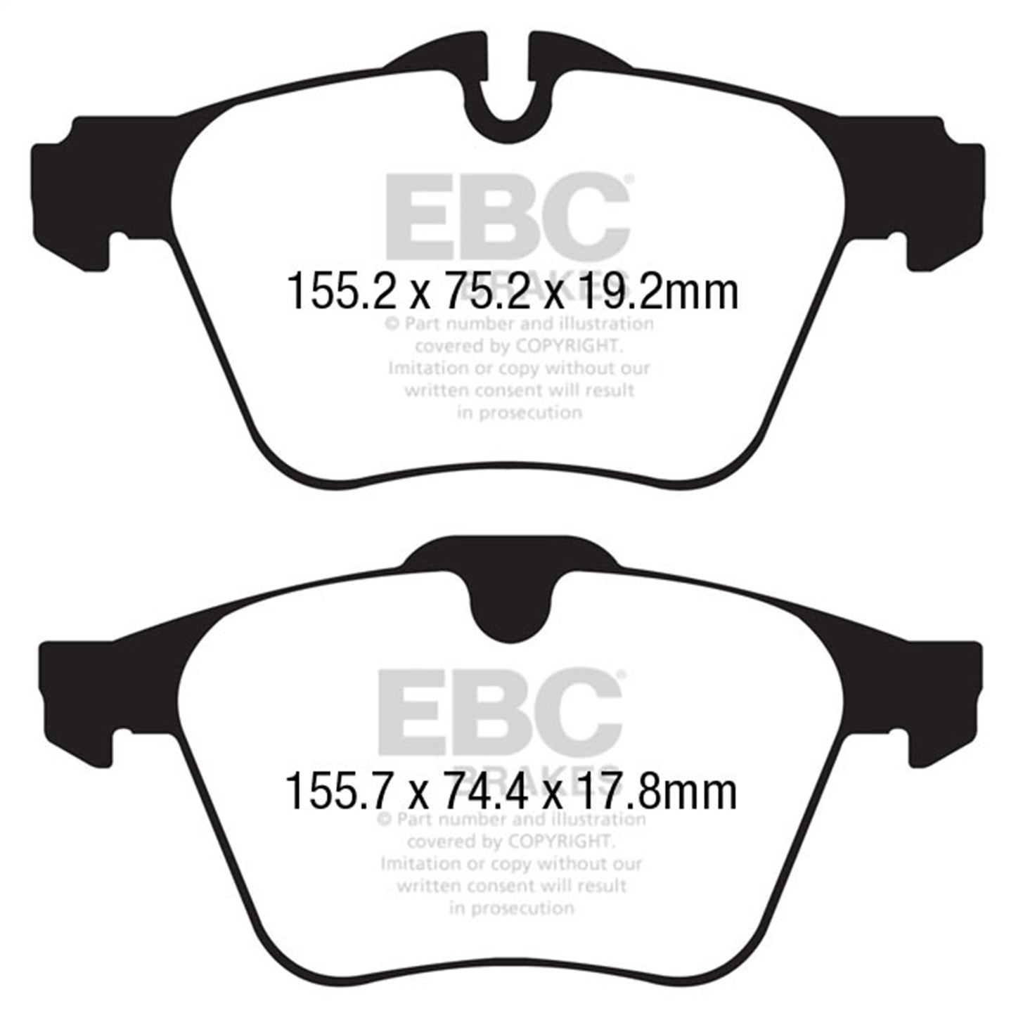 EBC Brakes - S9 Kits Yellowstuff And USR Rotors - S9KF1848