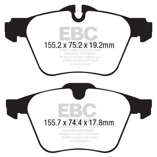 EBC Brakes - S9 Kits Yellowstuff And USR Rotors - S9KF1848
