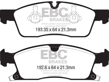 EBC Brakes - S9 Kits Yellowstuff And USR Rotors - S9KF1886