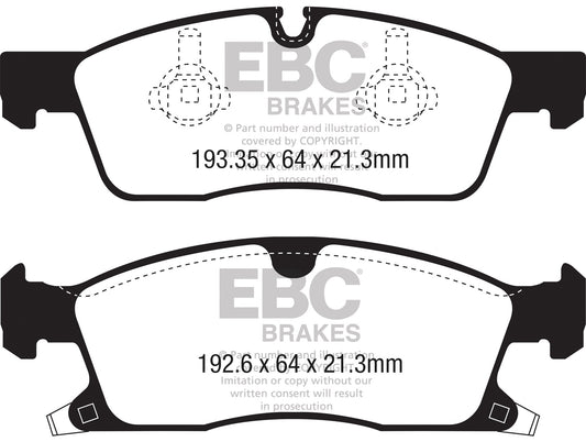 EBC Brakes - S9 Kits Yellowstuff And USR Rotors - S9KF1886