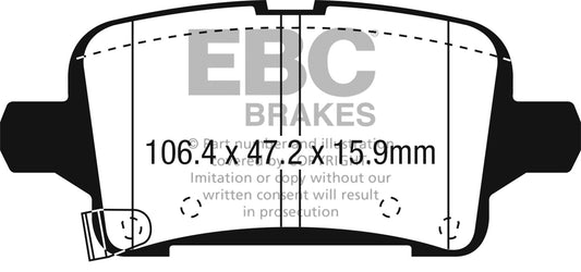 EBC Brakes - S9 Kits Yellowstuff And USR Rotors - S9KR1576
