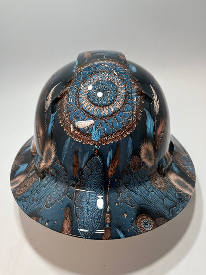 Full Brim Hard Hat Hydro Dipped DREAM CATCHER